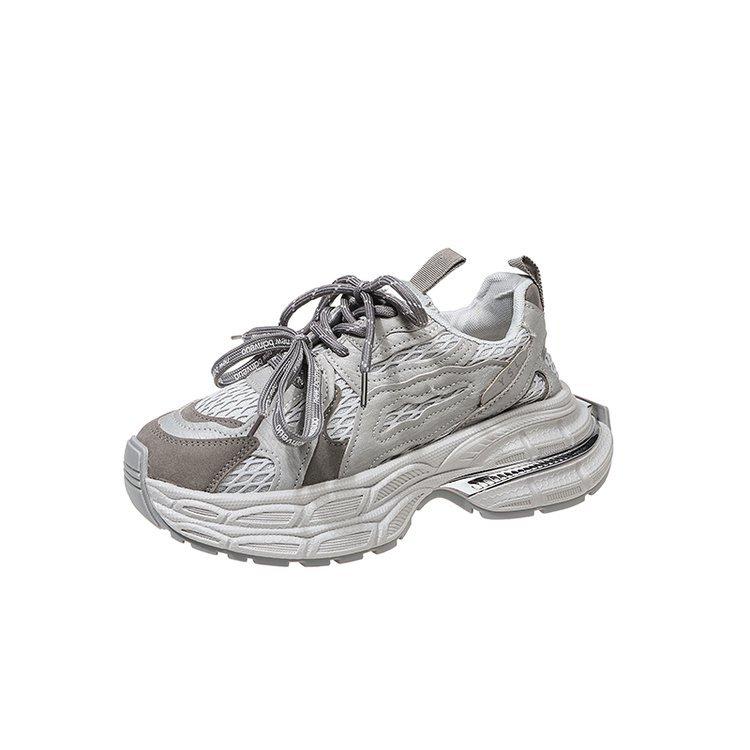 Mesh Breathable Dad Shoes Women'S New Versatile Thick-Soled Explosion Increases Casual Sports Shoes Women
