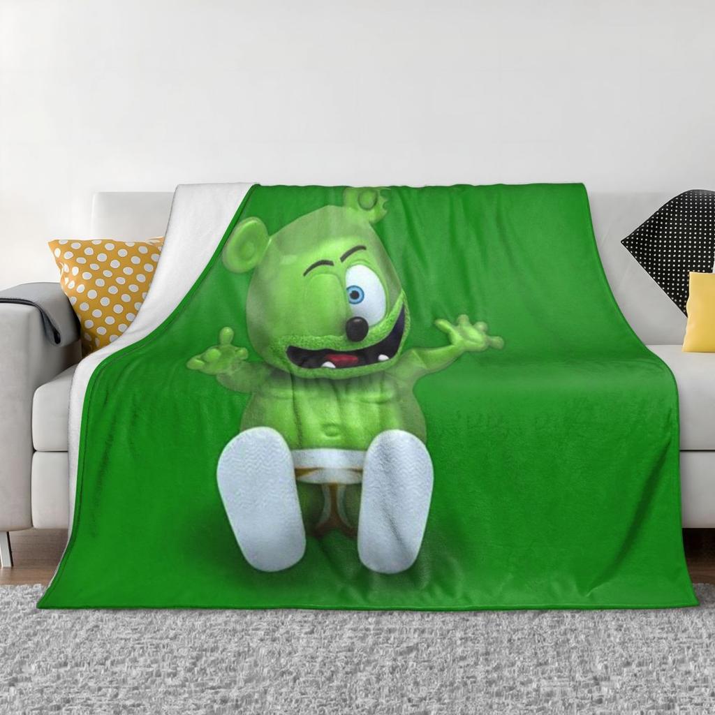 Gummibar (the Gummy Bear) Blanket Soft Warm Flannel Throw Blanket Bedspread for Bed Living Room Picnic Travel Home Couch