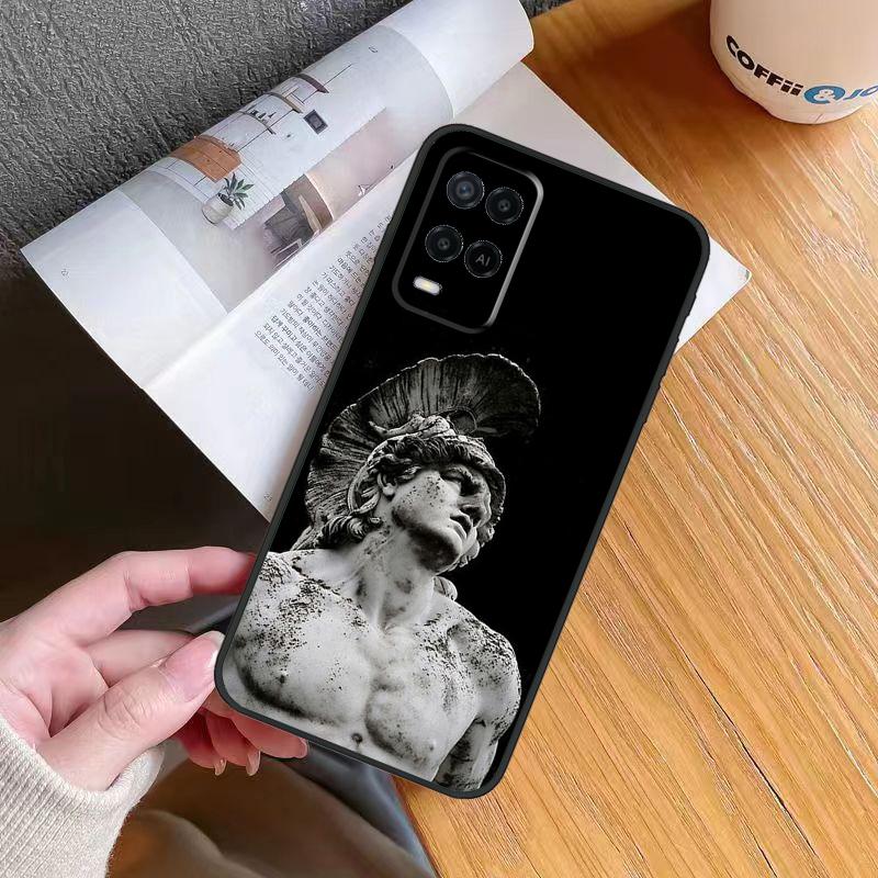 

Greek God Statue Face Case For Oppo A5 A6 Pro A18 A38 A58 A78 A98 A54 A74 A94 A17 A57 A80 A60 A40 A96 A76 A16 A15 OPPO A74 4G