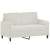 Vidaxl Sofa 2-Osobowa, Kremowy, 120 Cm, Tapicerowana Aksamitem