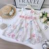 Girls' Floral Sleeveless Summer Dress - French Fashion Princess Style (AXB709)