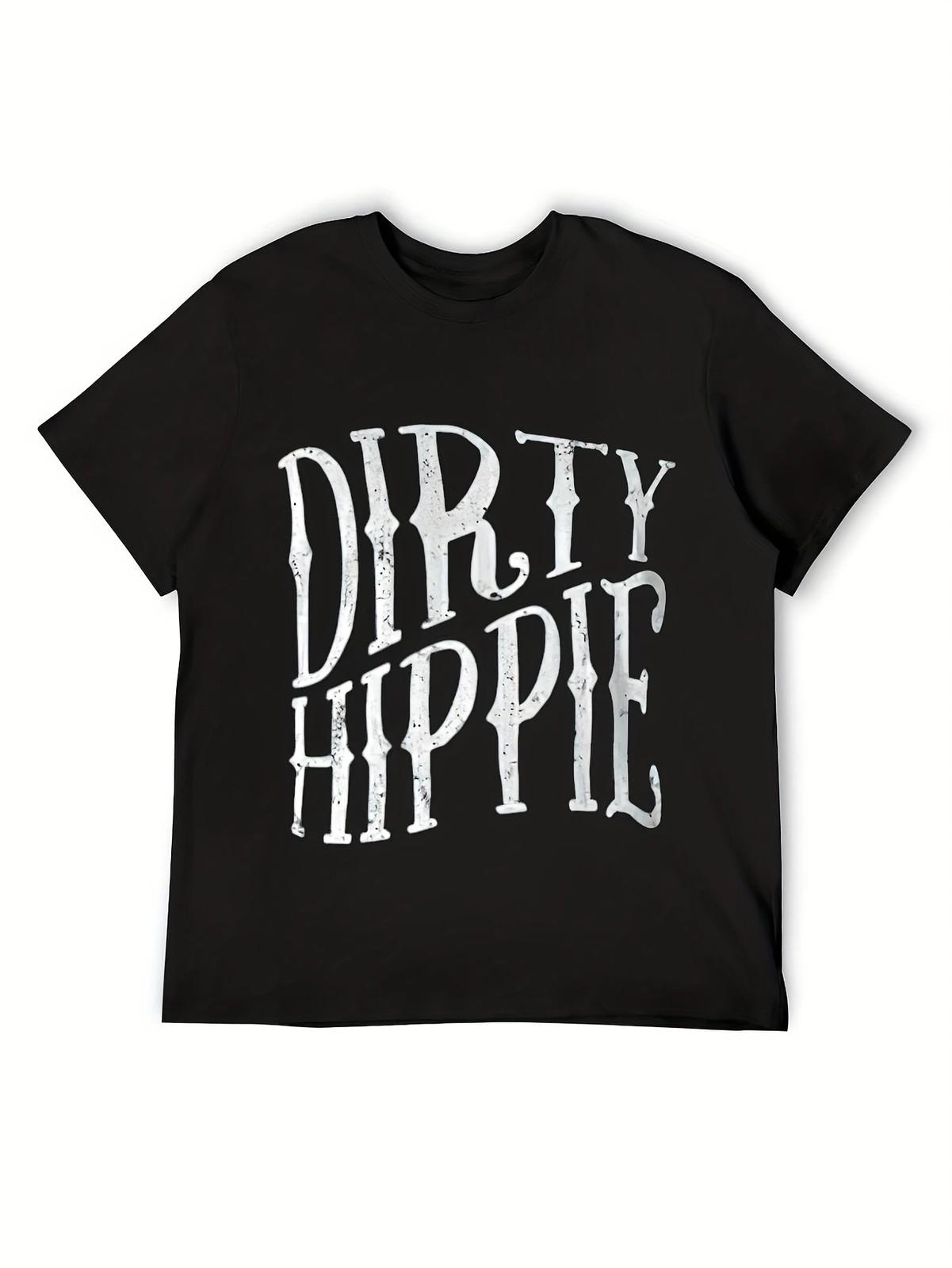 Men s & Unisex Vintage Dirty Hippie Graphic T-Shirt - Soft Breathable Cotton C S разноцветный