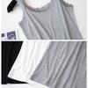 Women Lace Trim Camisole Tank Tops Set | Breathable Stretchy Sleeveless Layering Tops | Black White Grey Basic Undershirt Elegant Camis