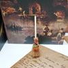 Spider Ghost Halloween Broom Wooden Red Rope Broom Mini Broom Pendant  Halloween Festival