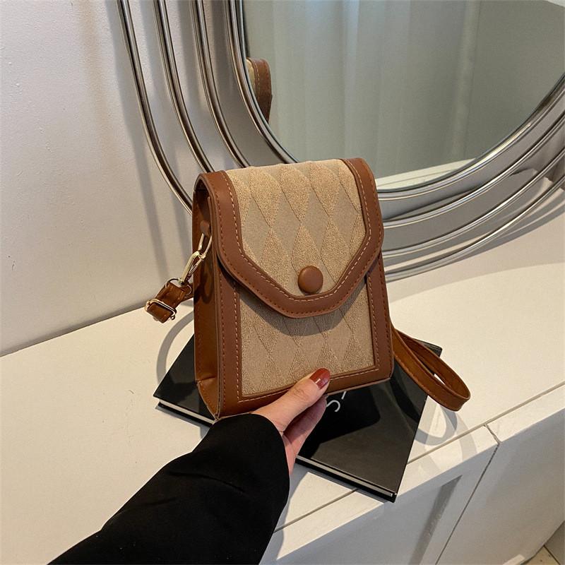 Trendy Grid Patchwork Women's Bag With High Quality Texture For 2023 Early Spring