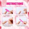 30pcs New Sweet Fake Nail Tips French Pink Flower Designs False Nails 3D Flower Almond Nails Women Use