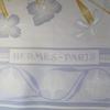 Used Hermes Carre 90 Wild Carnations Scarf Light Purple 78C