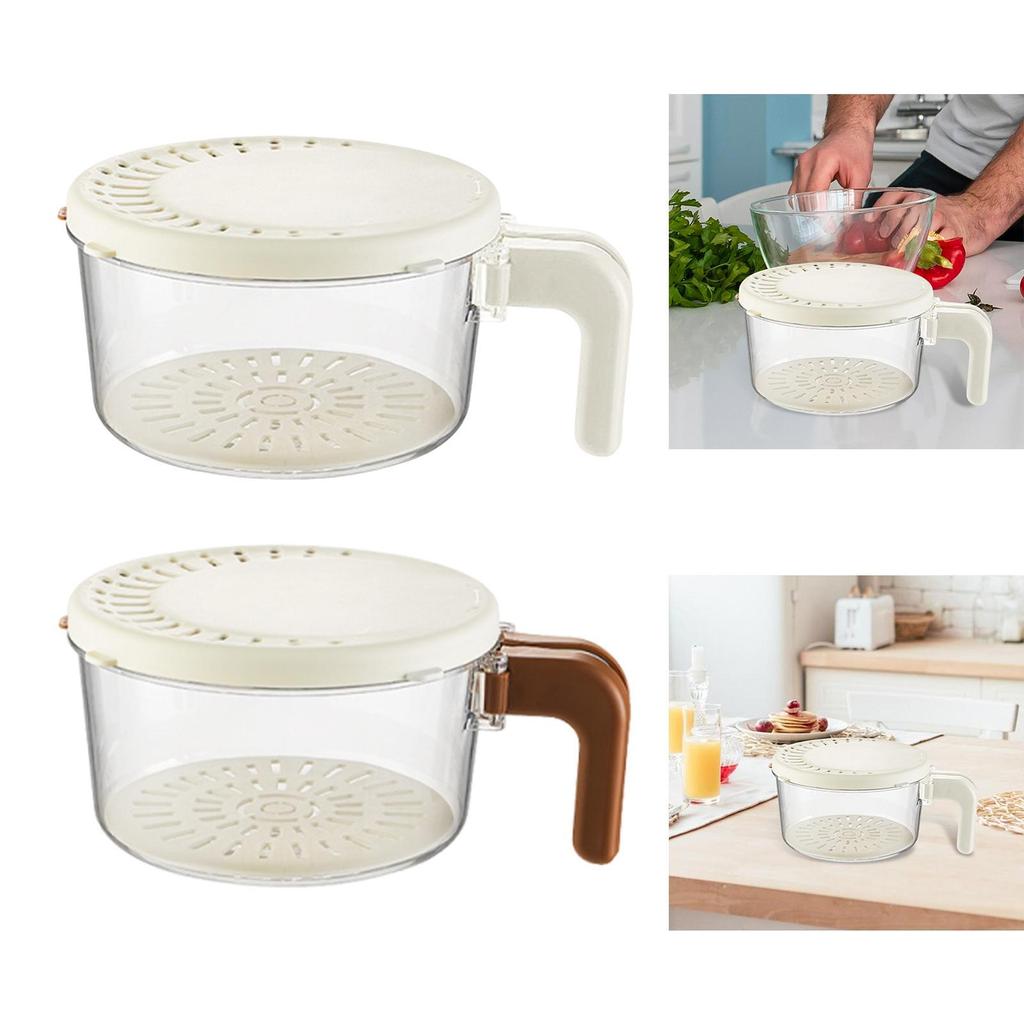 Draining Basket Home Use with Handle Reusable Kitchen Vegetable Basket Keeper Container for Grapes Vegetables Strawberry Fruits