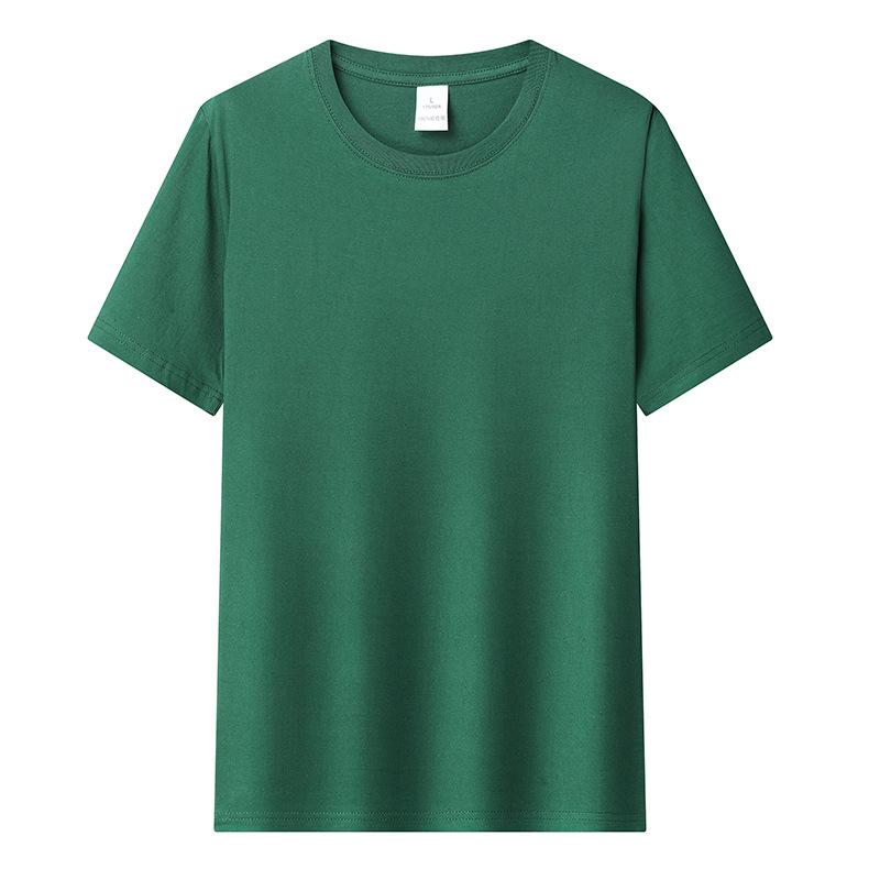 T-shirt da uomo estiva in puro cotone tinta unita casual girocollo top t-shirt sottile allentata traspirante coppia a maniche corte