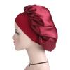 Hair Care Women Wide Band Elastic Satin Bonnet Cap Night Sleep Hat Head Wrap