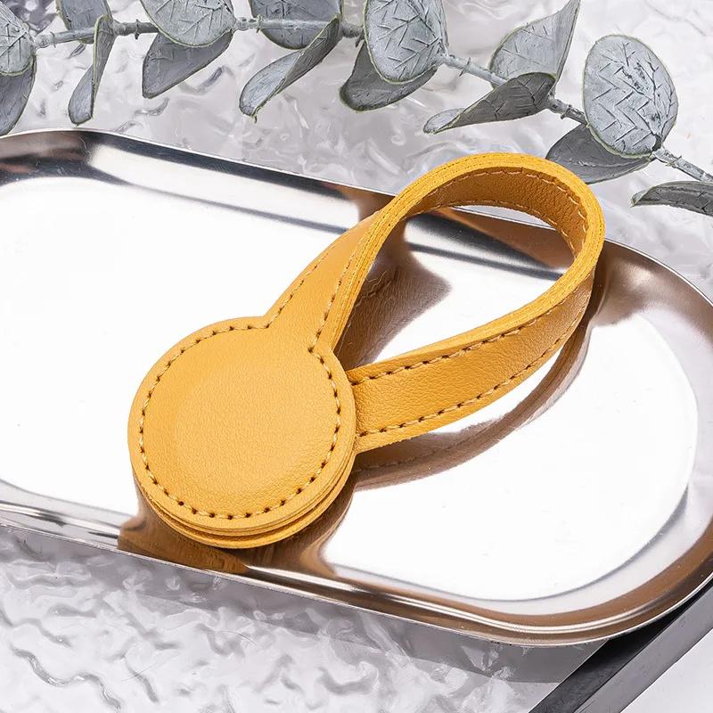 Multi-Purpose Pu Leather Magnetic Hat Clip Strong Magnetic Round Organizer Clip Travel Bag Charms Luggage Accessories