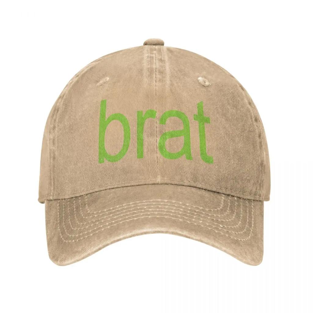 Brat Green Baseball Caps Fashion Distressed Denim Washed Charli XCX Album Sun Cap Unisex Style Outdoor Adjustable Caps Hat