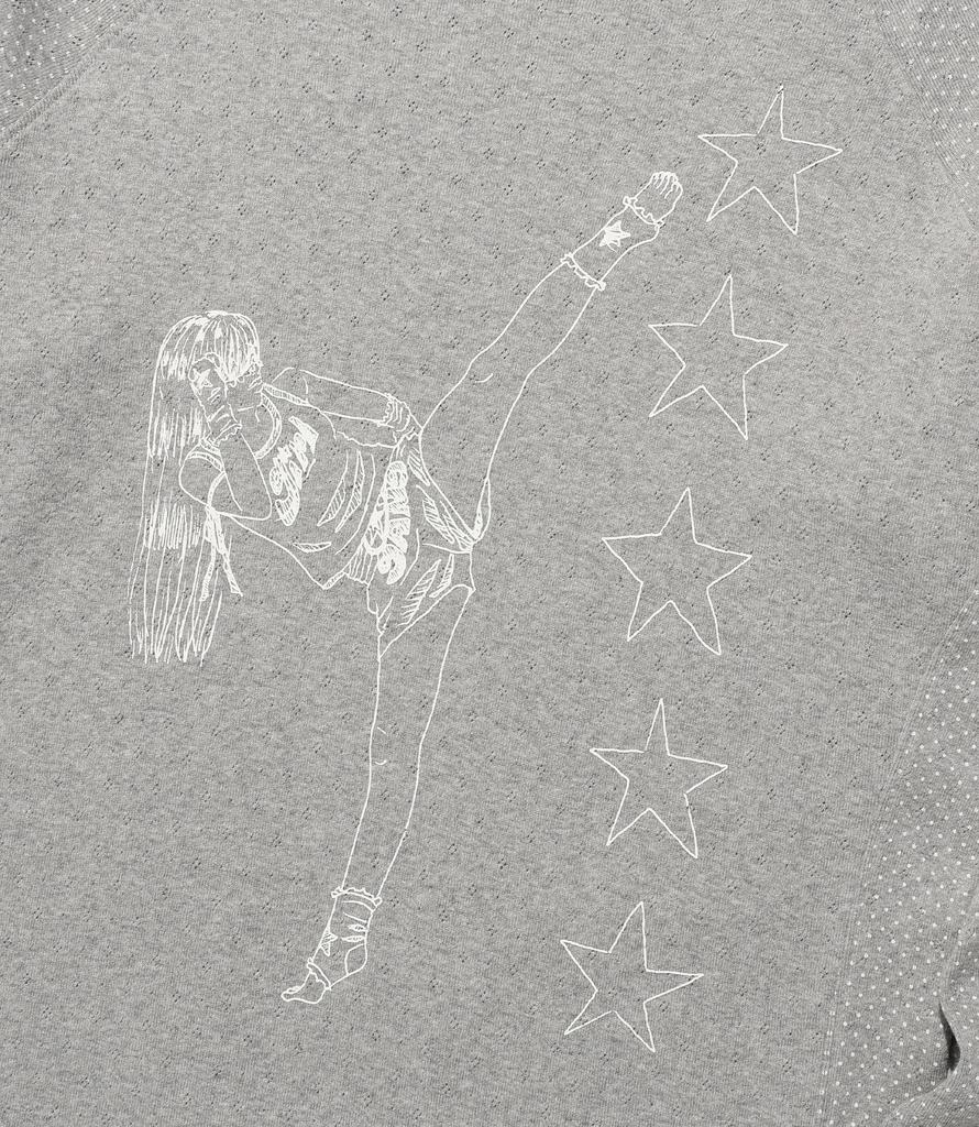 NICEGHOSTCLUB Girl Gang Star Slim L/S Tee_Grey(Ng2Ffut554A)