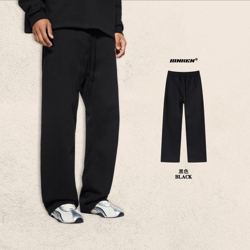 BK Half-Zip Stand Collar Sweatshirt Pants Set Men Women Casual Loose Outfit