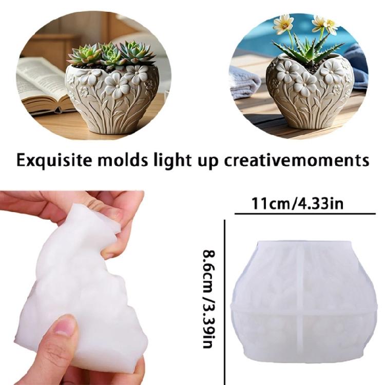 Elegancka Silikonowa Forma Serce Ogrodowe Formy do Doniczek do Odlewania Żywicy Tworzenia Biżuterii i Kreatywnych Rękodzieł