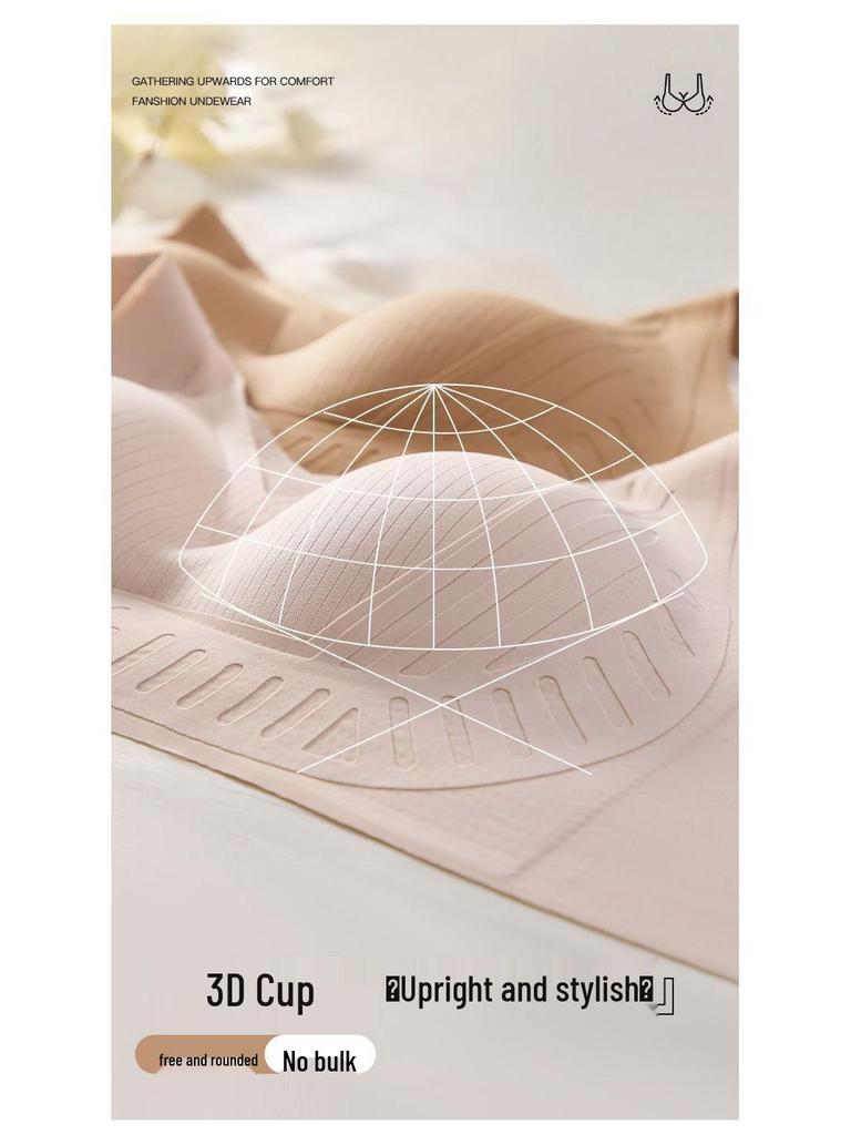Seamless Push-Up Bra: Anti-Sag, Soft Support, Side Smoothing, Wire-Free Minimize