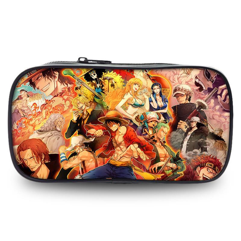 One Piece Luffy Anime Printed Single Layer Stationery Storage Pencil Bag For Students And Office Use