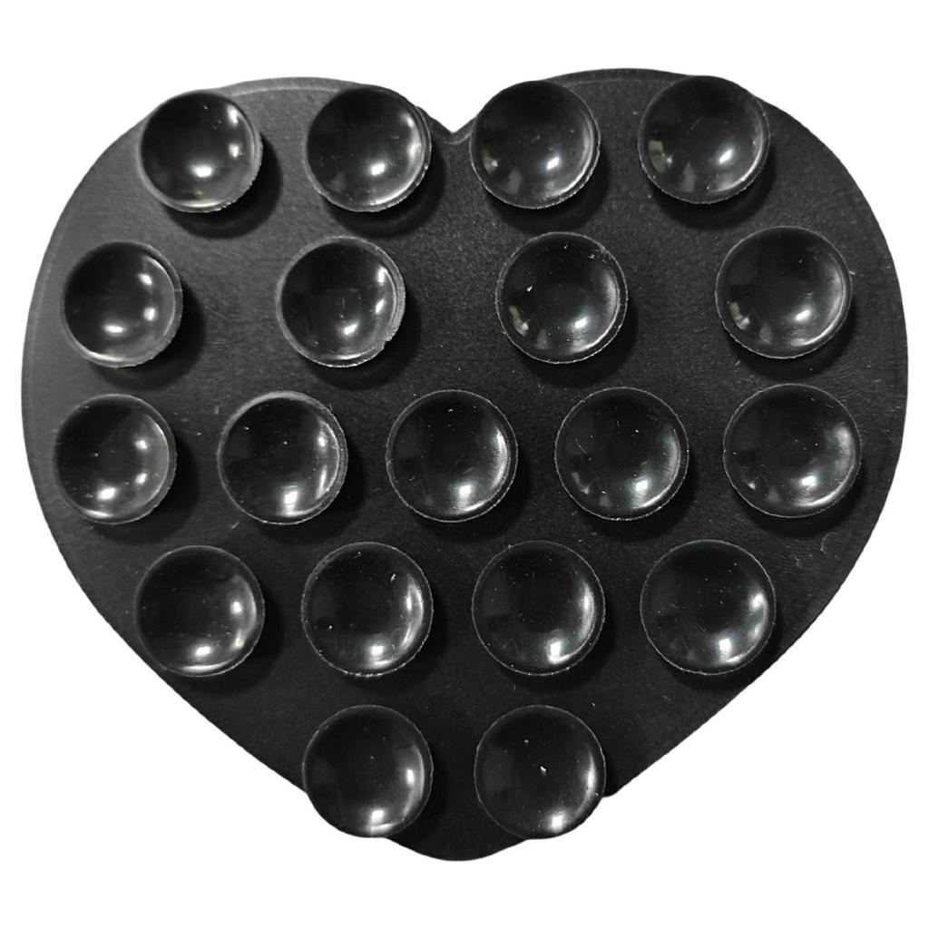 Heart-Shaped Silicone Suction Cup Stand Double-Sided Suction Cup Hands-Free Strong Grip Holder