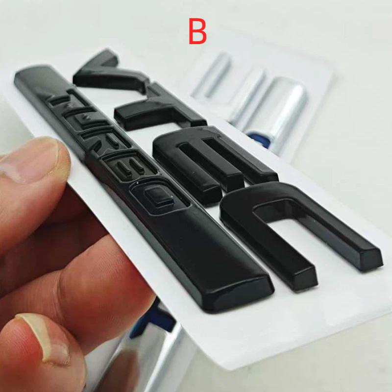3D ABS Chrome Black Logo VTEC TURBO Badge Car Rear Trunk Sticker Emblem Decal Badge B