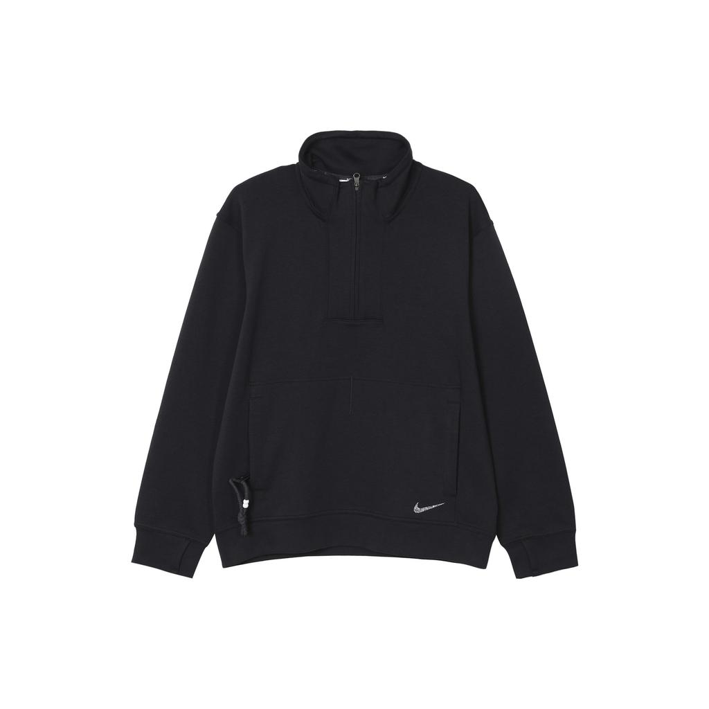 Nike Sweatshirts Men's Black Stand Collar Moderate Regular DQ6698-010