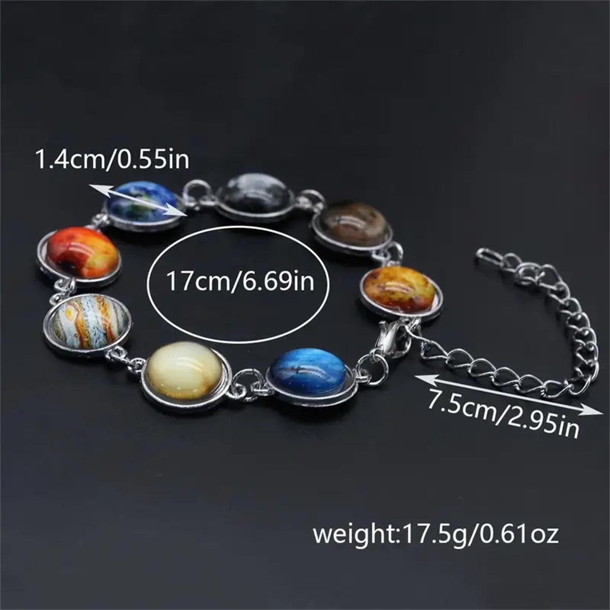 Браслет с галактическими подвесками Восемь планет Солнечной системы — фото 6