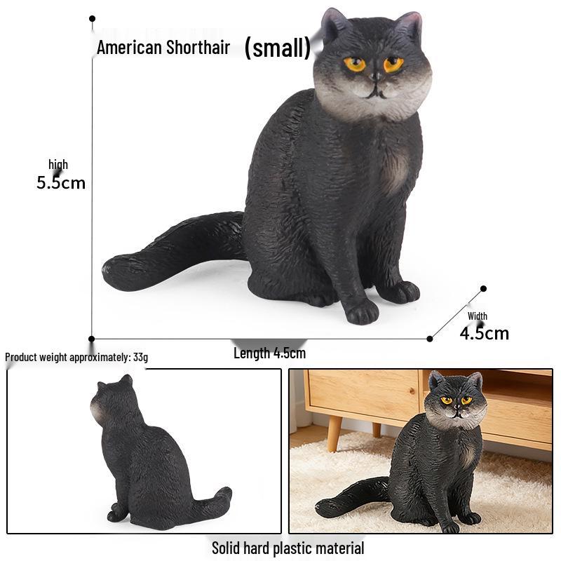 Children s Educational Realistic Cat Model: Kitten, Pet, Black & Wild Cat Plastic Toy