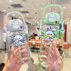 Water bottle cartoon pattern plastic cup high value 810ml large capacity water cup lifting rope strap dual-purpose straw
