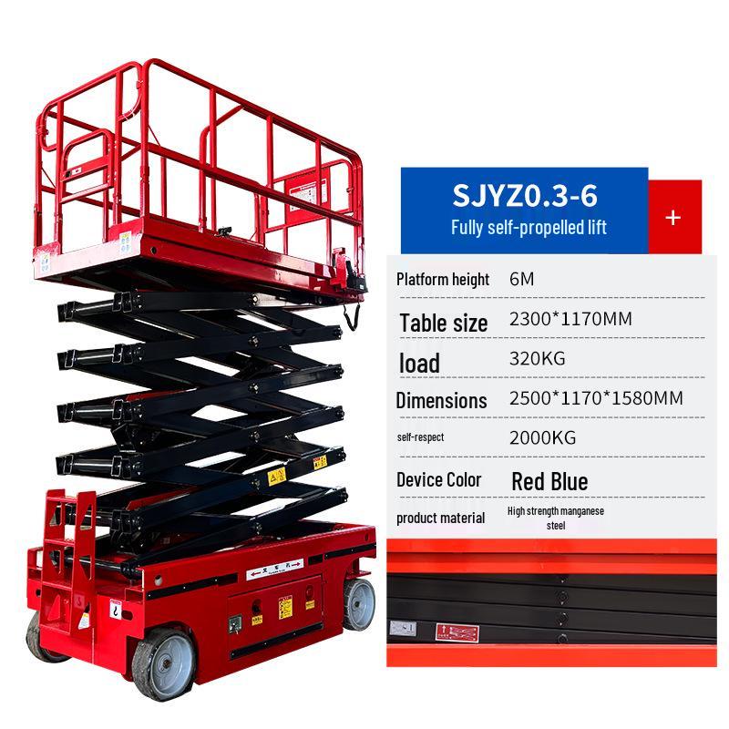 6m Tracked Mobile Scissor Lift: Self-Propelled High-Altitude Lifting Platform