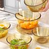 Salatschüssel-Set aus hitzebeständigem Glas in Teefarben