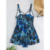 2025 Printed Leaves Swimsuit Women One Piece Strappy Swimwear Female Sexy Beach Bress Bathers Bathing Swimming Swim Suit XXL
