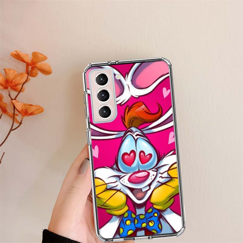 

J-Jessica R-Rabbits Clear Phone Cases for Samsung S26 Ultra Galaxy S25 Edge S24 S23 FE S21 Plus S20 S22 S10 Cover Patterned Comp Samsung S22 Ultra