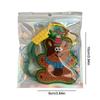 Cute Cartoon Embroidery Animal Felt Keychain Soft Plush Keyring Stuffed Key Holder Lovely Backpack Pendant Bag Charm Couple Gift
