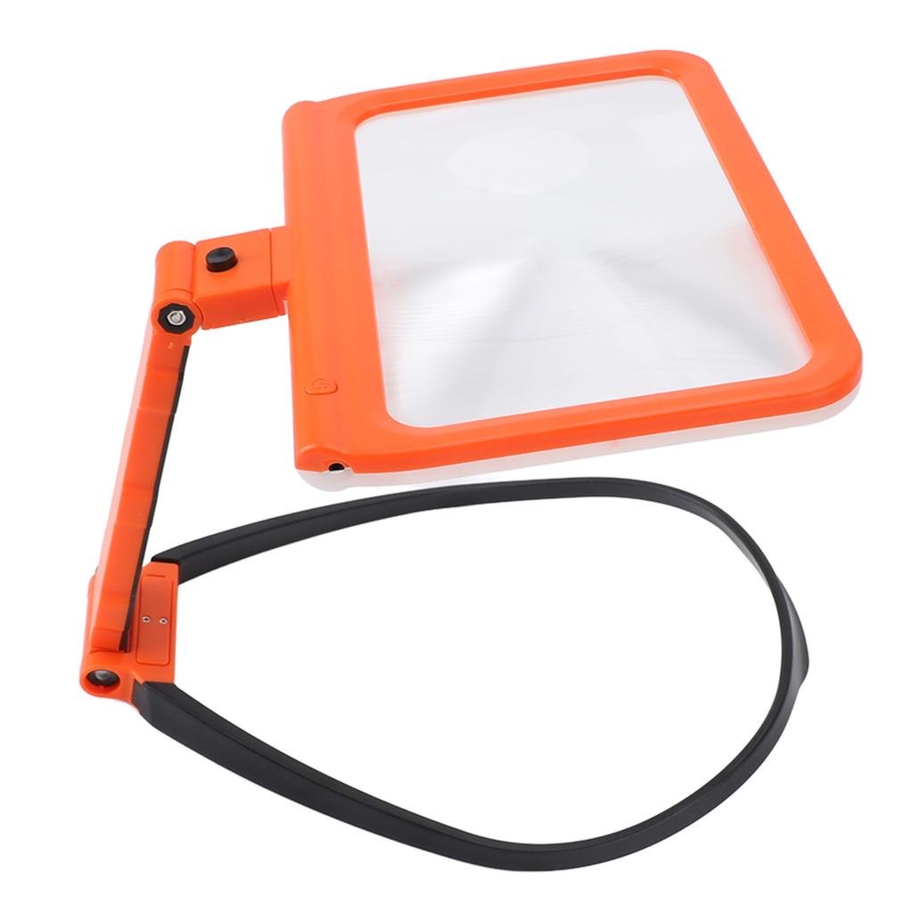 Neck Hanging Magnifying Glass Detachable 5X Magnification Hands Librate Magnifying Glass with 48 LED Chips for Senior