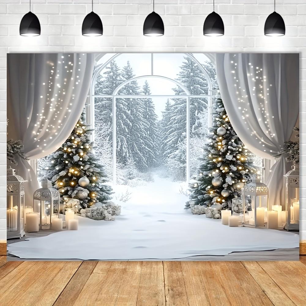 Christmas Winter Backdrop Xmas Decoration Background Winter Backdrop Decorations For Photo Studio Photo Booth Christams Party