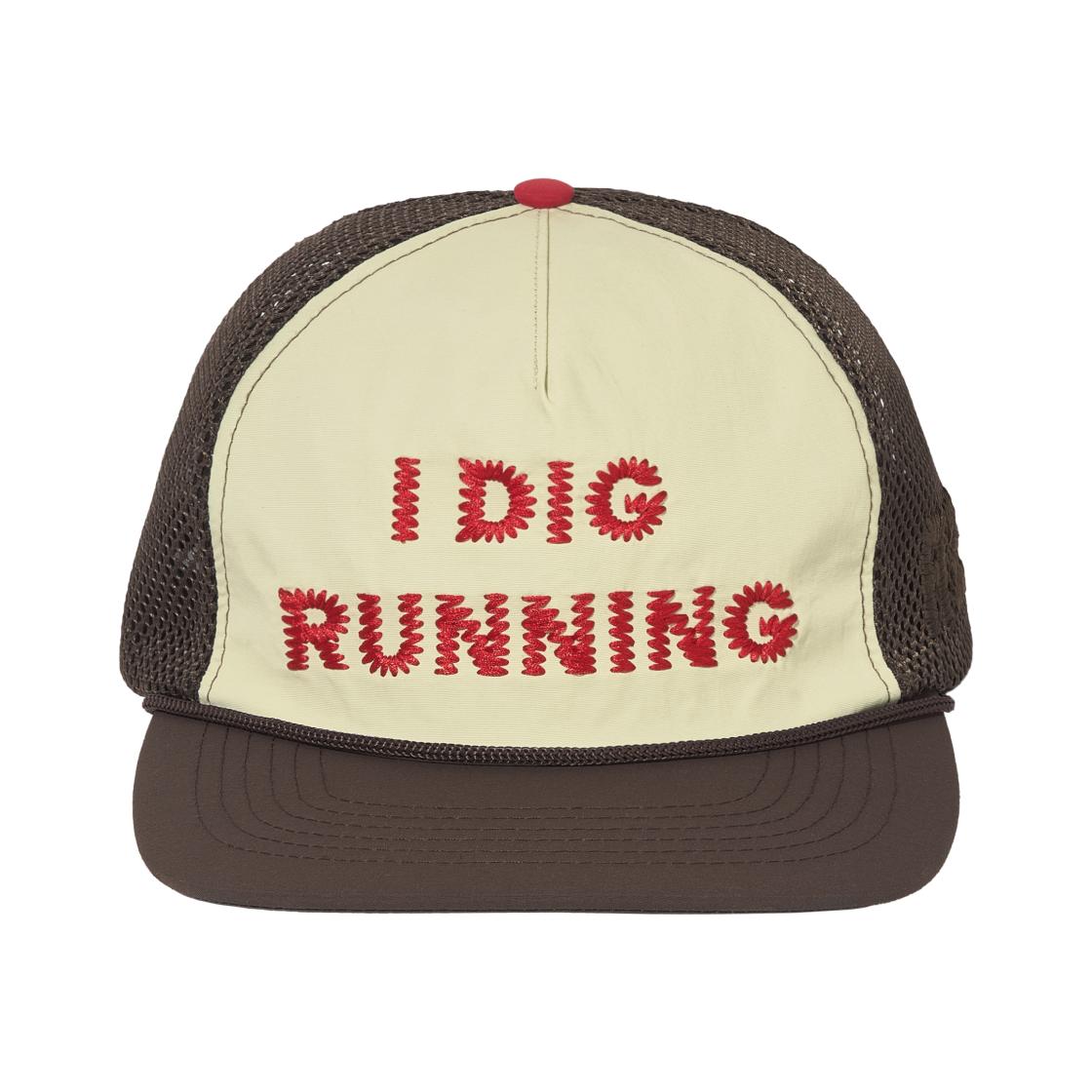 Alex Zono I Dig Running Trucker Hat OG Brown ONE SIZE коричневый