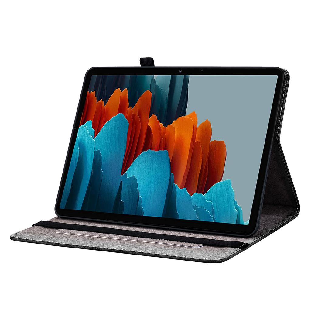 PU Leather Tablet Case for Samsung Galaxy Tab S7 FE (12.4")-11 Styles! Durable,with 2 Stand Slots,Pencil Holder & Card Slots,Flexible TPU Back Cover