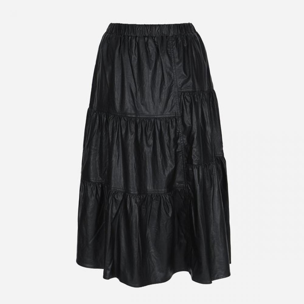 Thursday Island Fake Leather Tiered Skirt T266msk140w