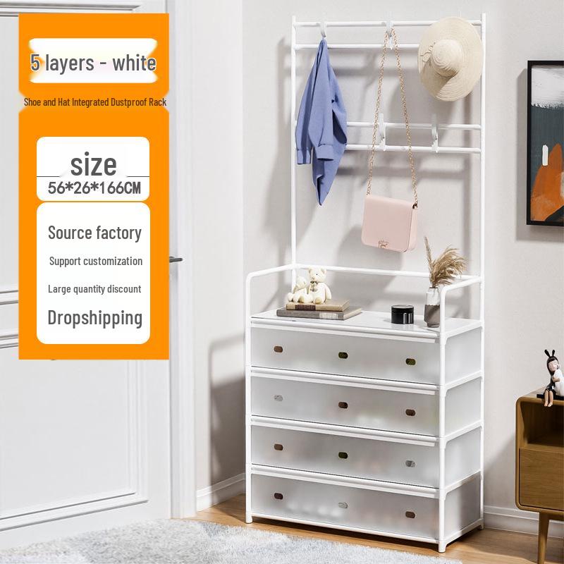 Moderner multifunktionaler Metall-Schuh- und Garderobenständer: Stand-Aufbewahrung, schlicht, minimalistisch für Schuhe und Kleidung