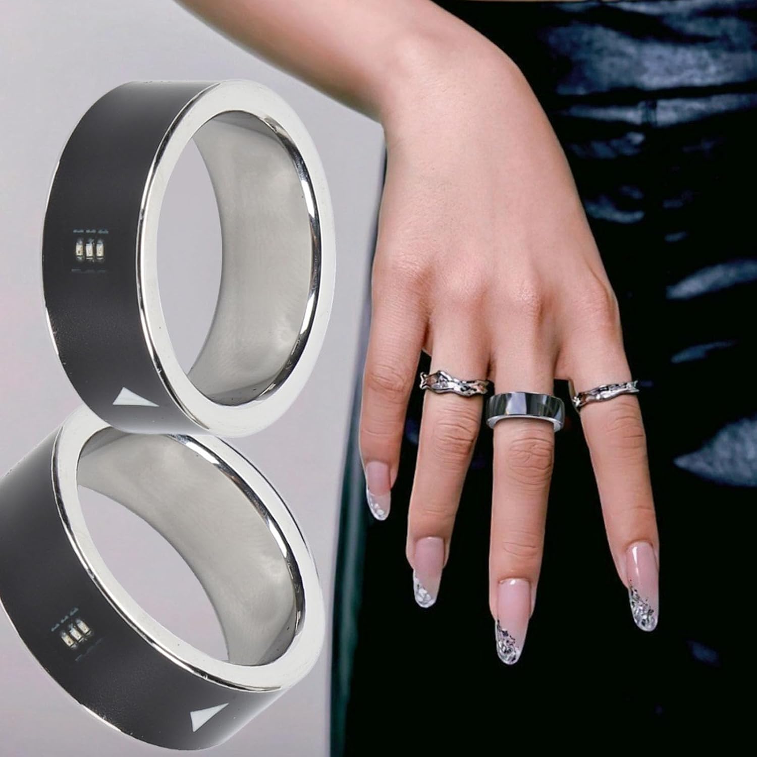 

Обновленное кольцо прокрутки, устройство для перелистывания страниц для приложения, пульт дистанционного управления для видеозаписи камеры 19 мАч, магнитная зарядка, кольцо прокрутки для iOS и для Android (Размер 22)