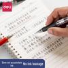 Black/Blue/Red Deli S01 Click Ballpoint Pen - 0.5mm for Students