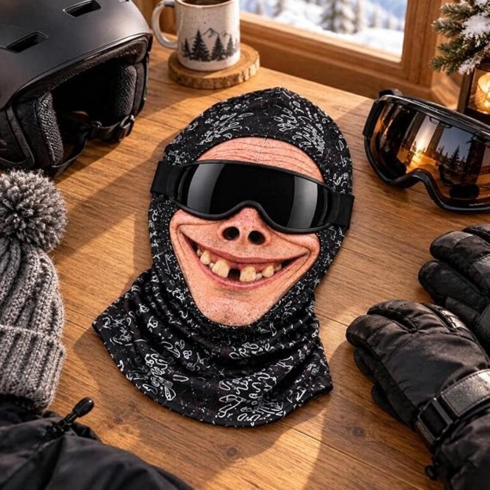 White Mustache Old Man Balaclava Face Mask Ski Mask Hood Outdoor/Cycling/Pranks/Party