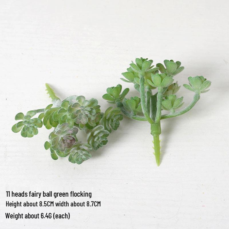 Mini Flocking Artificial Succulent Bonsai for DIY Wall Decor