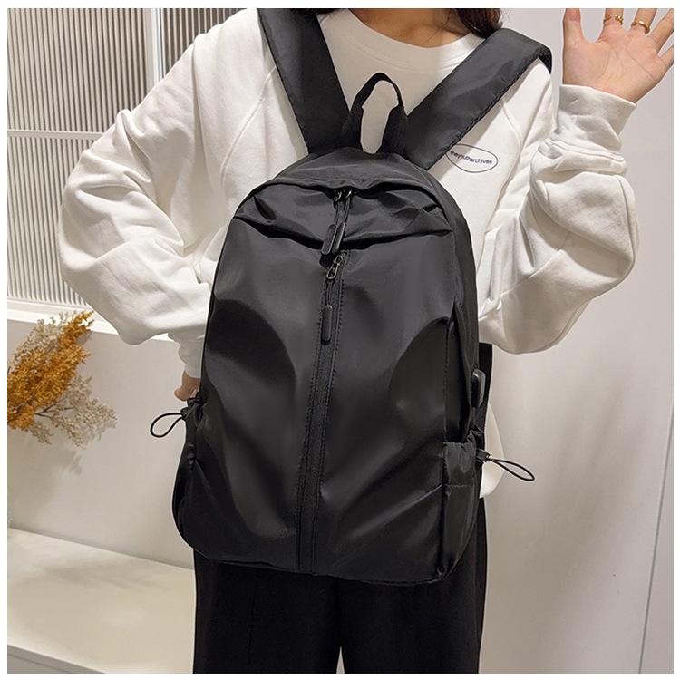 Schoolbag Backpack Men's Casual Large Capacity Backpack Outdoor Double Back Printed Logo Computer Bag Travel Student School Bag