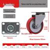 Medium 3/4/5 Inch Polyurethane Caster Wheel with Directional Brake, High Load Bearing, Wear Resistant.