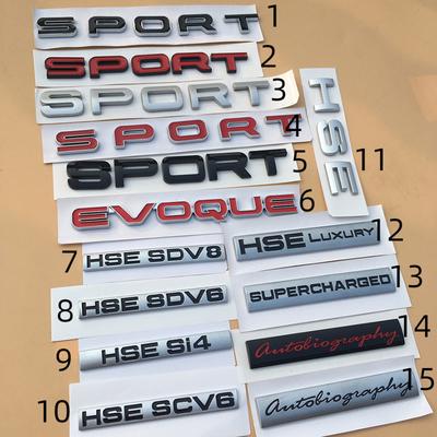 Car Trunk Badge For HSE  Sport Emblem Letters Discovery 3 4 HSE SDV6 SDV8 SI4 Supercharged Logo Sticker Accessories