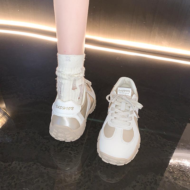 Platform-soled German training shoes women's 2025 spring new retro Forrest Gump shoes fashionable versatile platform heightening casual sports shoes