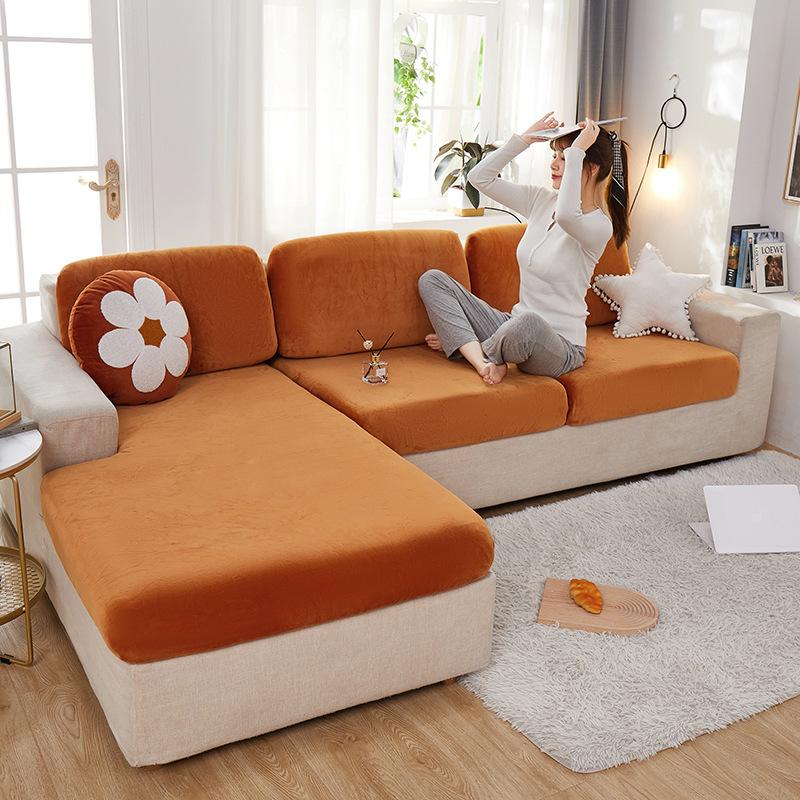 Stretch Sofa Cover Cover All Inclusive Universal Sofa Cushion Living Room Four Seasons Universal Winter Models Plush Thickened Cushion Universal