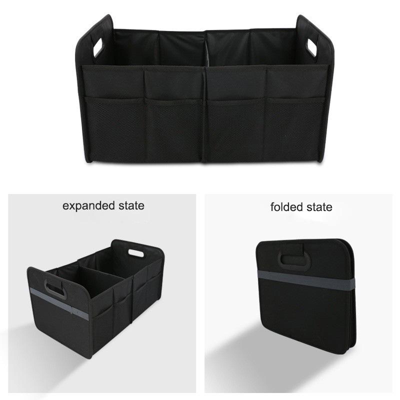 Versatile Oxford Cloth Car Trunk Organizer -Toys Food Storage Bags Box Foldable Storage Box For Vehicle Essentials Accessories