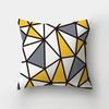 Simple Yellow Black Geometric Cushion Cover For Sofa Wave Line Square Pillow Case Letter Pillowslip Household Home Decor