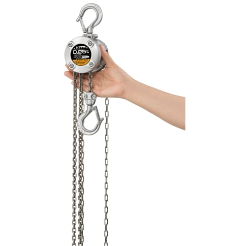 KITO CX003 Manual Chain Hoist, CX Type, 250kg Load Rating, 2.5m Lifting Height, 2m Hand Chain, Compact and Lightweight [Selectable Load Rating]
